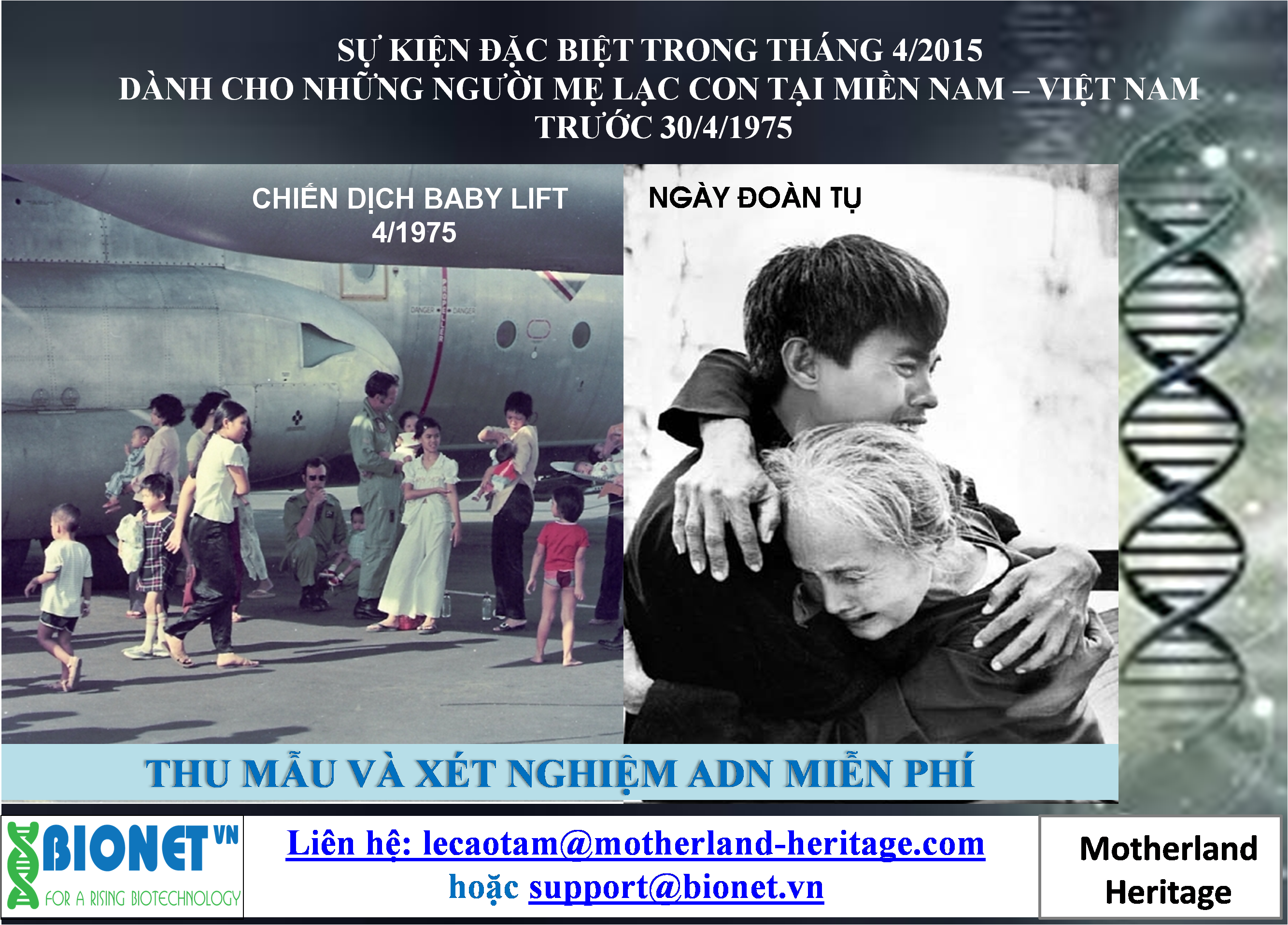 Ngày Đoàn Tụ -Baby Lift- Xét Nghiệm Adn Miễn Phí | Trung Tâm Sàng Lọc Sơ  Sinh Bionet Việt Nam